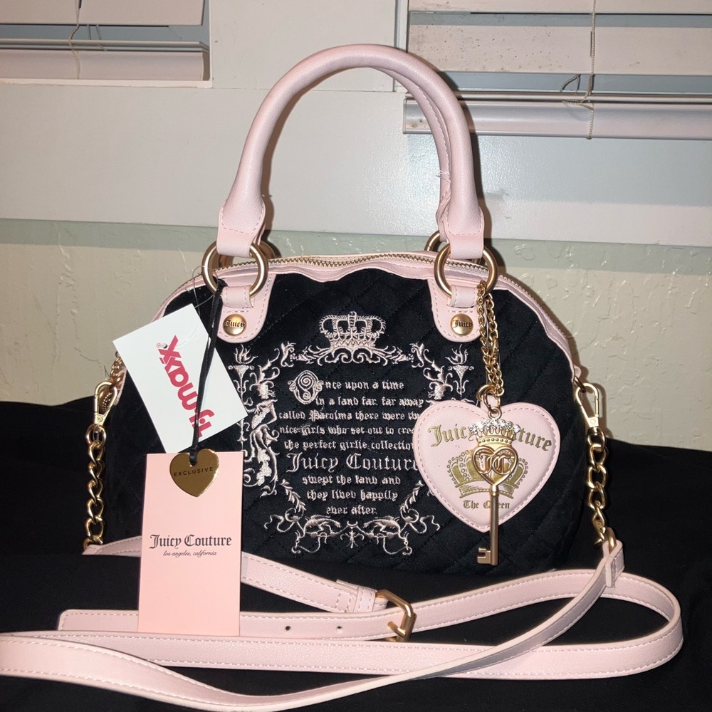 Juicy Couture ‘Juicy Tales’ Black and Pink Crossbody NWT